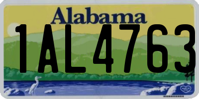 AL license plate 1AL4763
