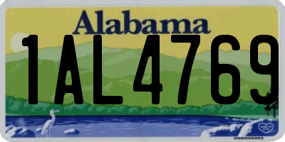 AL license plate 1AL4769