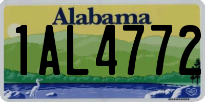 AL license plate 1AL4772