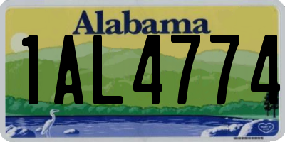 AL license plate 1AL4774