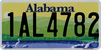 AL license plate 1AL4782