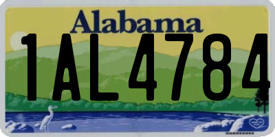 AL license plate 1AL4784