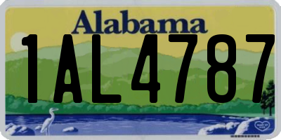 AL license plate 1AL4787