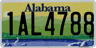 AL license plate 1AL4788