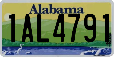 AL license plate 1AL4791