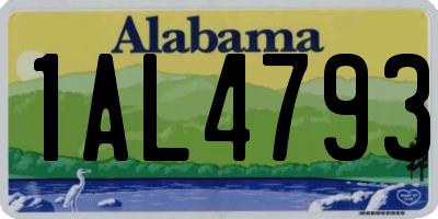 AL license plate 1AL4793