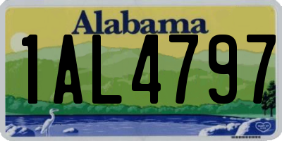 AL license plate 1AL4797