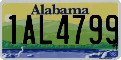 AL license plate 1AL4799
