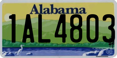 AL license plate 1AL4803