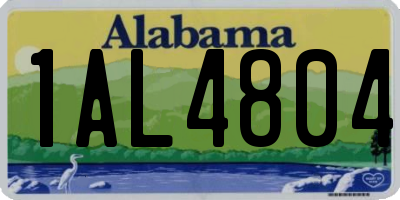 AL license plate 1AL4804
