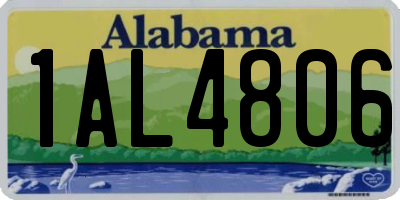 AL license plate 1AL4806