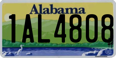 AL license plate 1AL4808