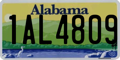 AL license plate 1AL4809