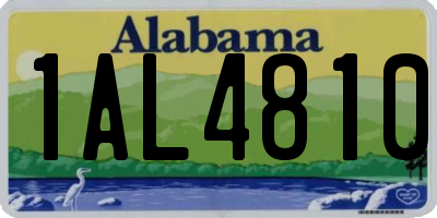 AL license plate 1AL4810
