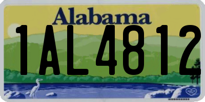 AL license plate 1AL4812