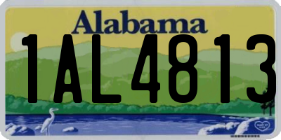 AL license plate 1AL4813