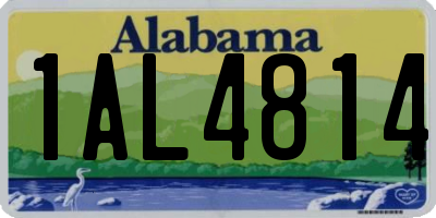 AL license plate 1AL4814