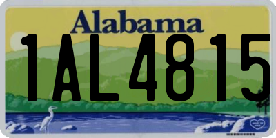 AL license plate 1AL4815