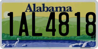 AL license plate 1AL4818