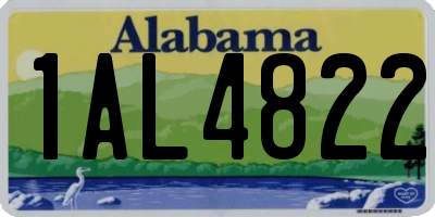 AL license plate 1AL4822