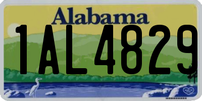 AL license plate 1AL4829