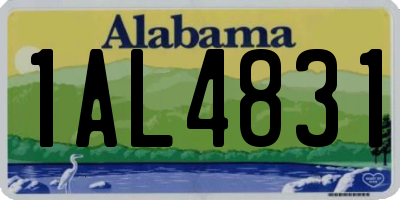 AL license plate 1AL4831