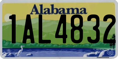 AL license plate 1AL4832