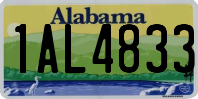 AL license plate 1AL4833