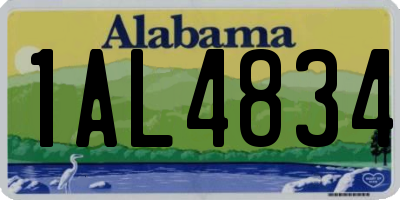 AL license plate 1AL4834