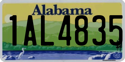AL license plate 1AL4835