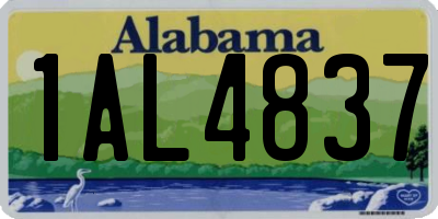AL license plate 1AL4837