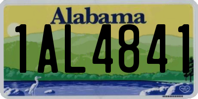 AL license plate 1AL4841