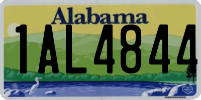 AL license plate 1AL4844