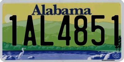AL license plate 1AL4851