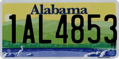 AL license plate 1AL4853