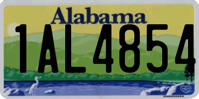 AL license plate 1AL4854
