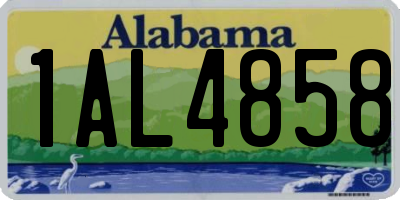 AL license plate 1AL4858