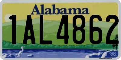 AL license plate 1AL4862
