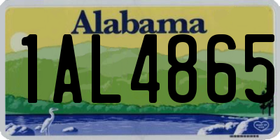 AL license plate 1AL4865
