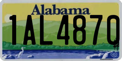 AL license plate 1AL4870