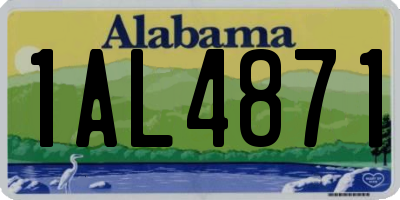 AL license plate 1AL4871