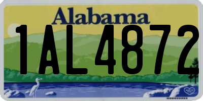 AL license plate 1AL4872