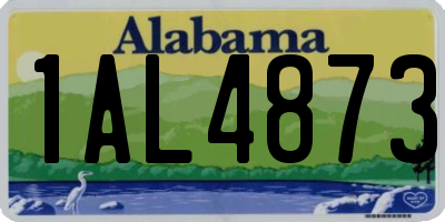 AL license plate 1AL4873