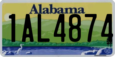 AL license plate 1AL4874