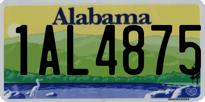 AL license plate 1AL4875