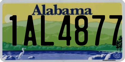 AL license plate 1AL4877