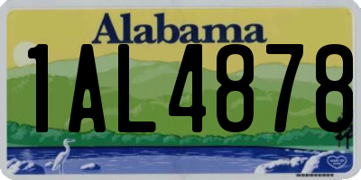 AL license plate 1AL4878