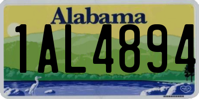 AL license plate 1AL4894