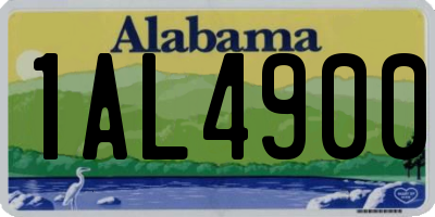 AL license plate 1AL4900
