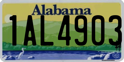 AL license plate 1AL4903